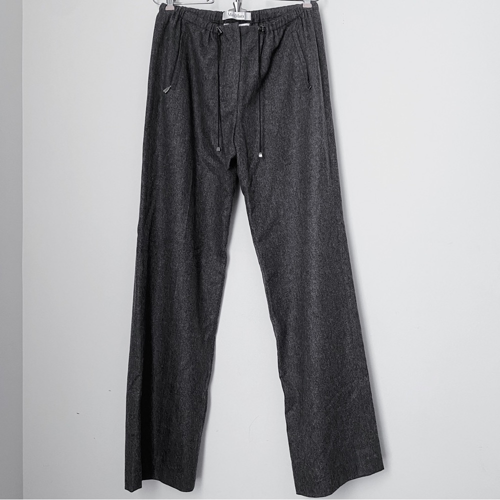 Max Mara Grey Virgin Wool Trousers Pants 38 8 S M L Italy